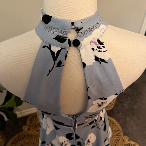 NWT B Darlin Womens Floral Halter Fit & Flare Dress - Picture 8 of 9